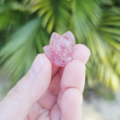 Strawberry Quartz Nine Tail Fox | Pocket Companion