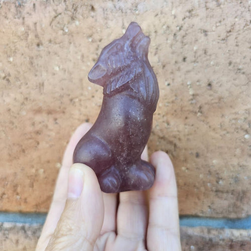 Strawberry Quartz & Aventurine Wolves | Guardians Of The Night