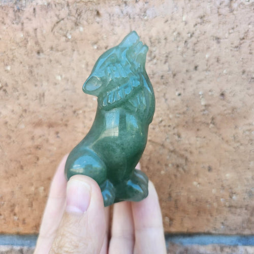 Strawberry Quartz & Aventurine Wolves | Guardians Of The Night