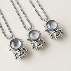 Muonionalusta Meteorite Spaceman Pendant | Titanium Necklace