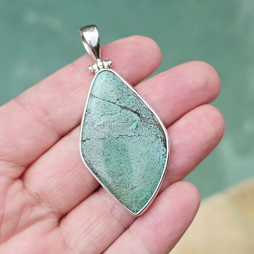 Tibetan Green Turquoise Pendant | Cool, Calm & Collected