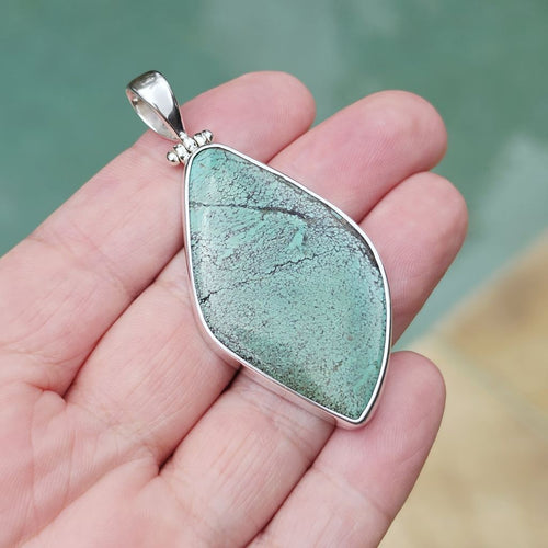 Tibetan Green Turquoise Pendant | Cool, Calm & Collected