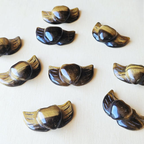 Tigers Eye Carving | Guardian Heart Wing