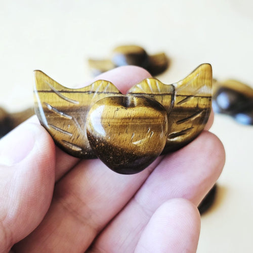 Tigers Eye Carving | Guardian Heart Wing
