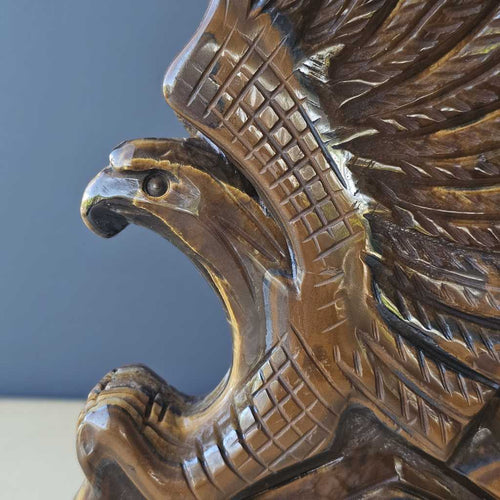 Tigers Eye Eagle Carving | Guardian Of The Sky