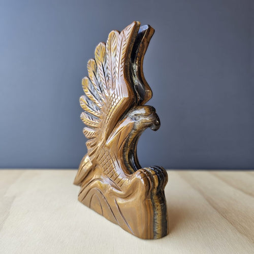 Tigers Eye Eagle Carving | Guardian Of The Sky