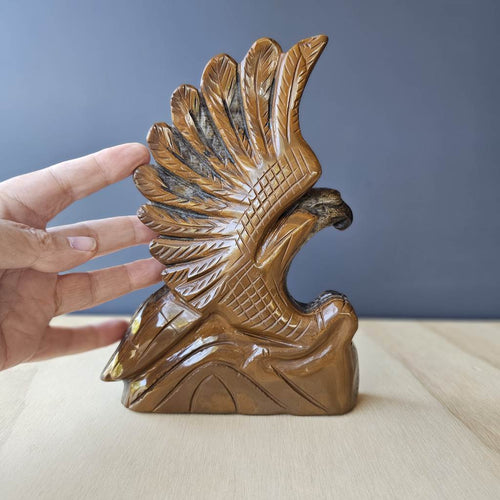 Tigers Eye Eagle Carving | Guardian Of The Sky