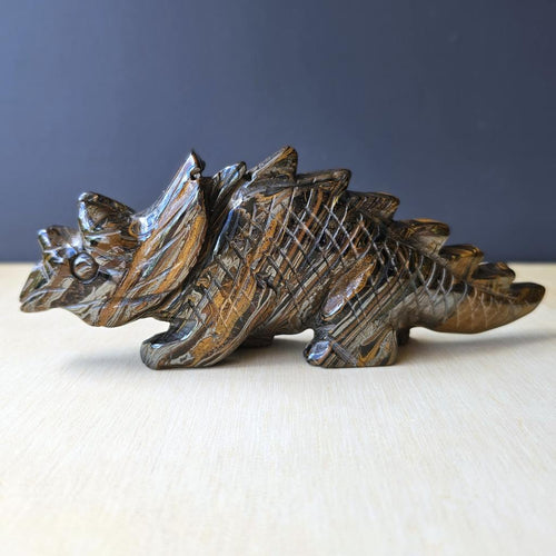 Tigers Eye Stegosaurus | Carving