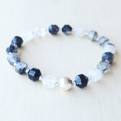 Tourmalinated Quartz DT Bracelet  | Clear Direction