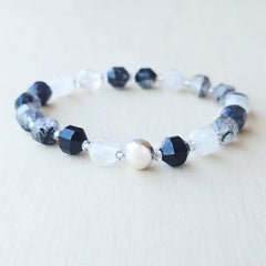Tourmalinated Quartz DT Bracelet  | Clear Direction