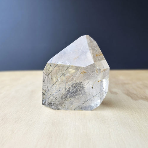 Tourmalinated Quartz Faceted Freeform | Veins Of Protection