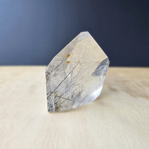 Tourmalinated Quartz Faceted Freeform | Veins Of Protection