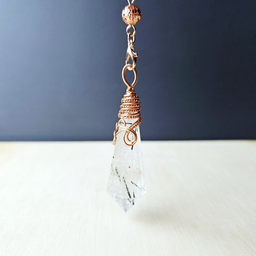 Tourmalinated Quartz Pendulum | Shadowlight