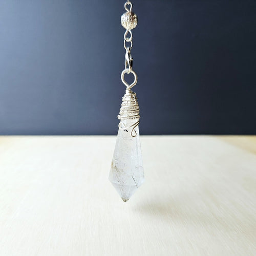 Tourmalinated Quartz Pendulum | Shadowlight