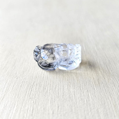 Tourmalinated Quartz Pixiu | Guardian Of Sacred Boundaries