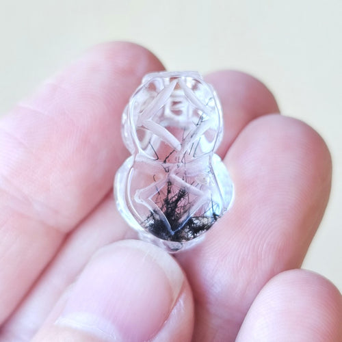 Tourmalinated Quartz Pixiu | Guardian Of Sacred Boundaries