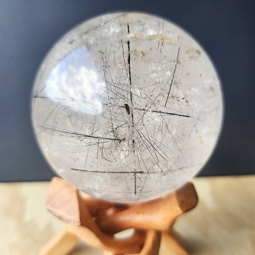 Tourmalinated Quartz with Enhydro Sphere | Waves Of Divine Light