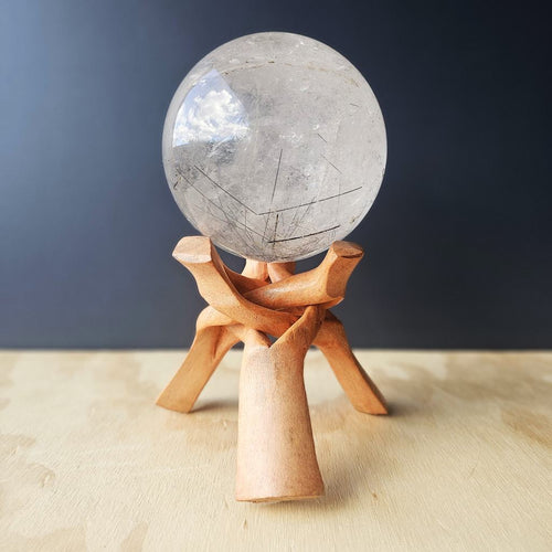 Tourmalinated Quartz with Enhydro Sphere | Waves Of Divine Light