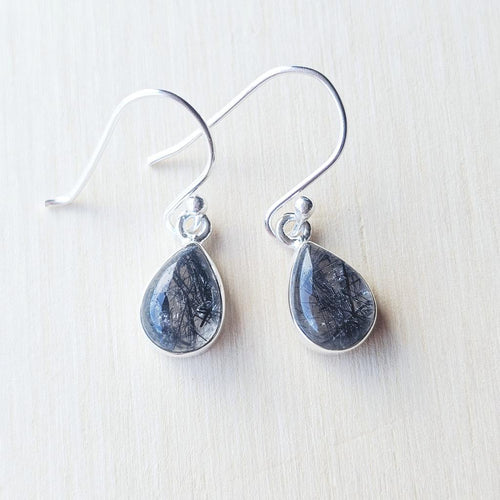 Tourmaline In Quartz Earrings | Shadow Light