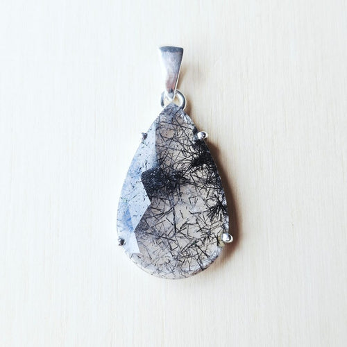 Tourmaline In Quartz Pendant | Spiritual Warrior