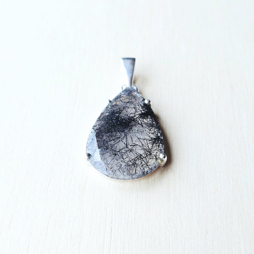 Tourmaline In Quartz Pendant | Spiritual Warrior