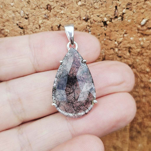 Tourmaline In Quartz Pendant | Spiritual Warrior