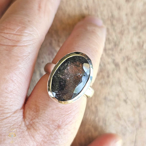 Tourmaline In Quartz Ring | Shadow and Light