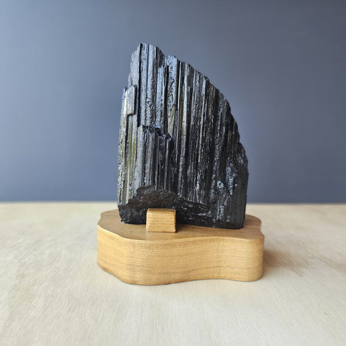 Tourmaline Specimen With Custom Stand | Elemental Pillar