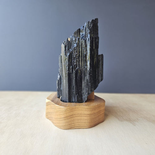Tourmaline Specimen With Custom Stand | Elemental Pillar