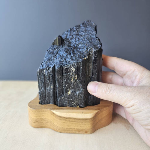 Tourmaline Specimen With Custom Stand | Elemental Pillar