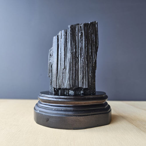 Tourmaline Specimen With Custom Stand | Pillar Of Protection