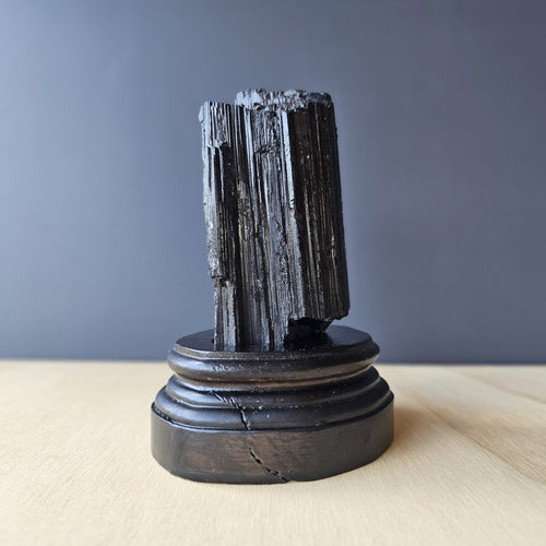 Tourmaline Specimen With Custom Stand | Pillar Of Protection
