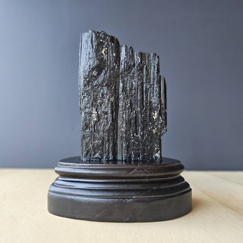 Tourmaline Specimen With Custom Stand | Pillar Of Protection