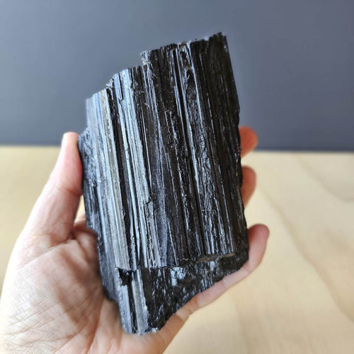 Tourmaline Specimen With Custom Stand | Pillar Of Protection