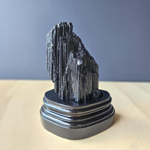Tourmaline Specimen With Custom Stand | The Grounding Monolith