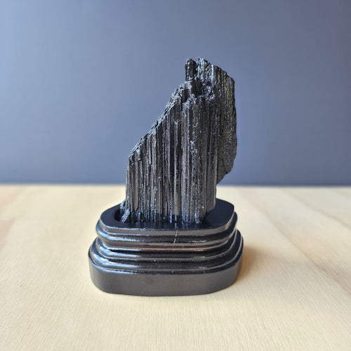 Tourmaline Specimen With Custom Stand | The Grounding Monolith