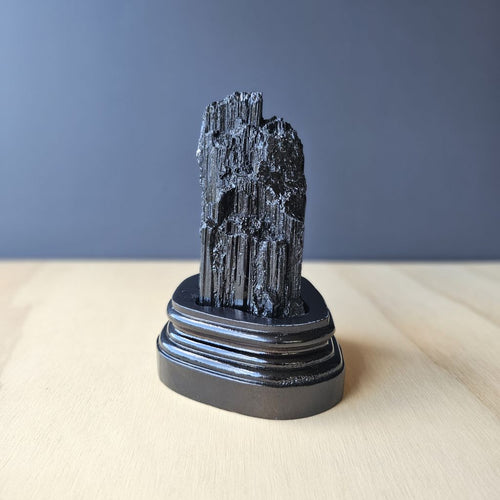 Tourmaline Specimen With Custom Stand | The Grounding Monolith
