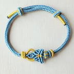 Turquoise & Gold Adjustable Handmade Bracelet | Golden Buddha