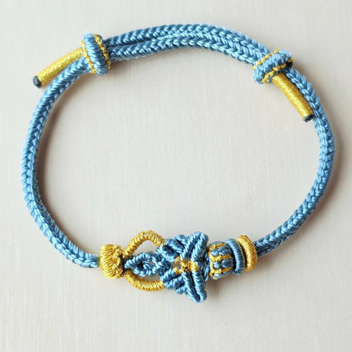 Turquoise & Gold Adjustable Handmade Bracelet | Golden Buddha
