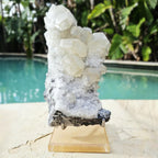 Dodecahedral Yellow Calcite On Quartz Specimen | Fujian Province