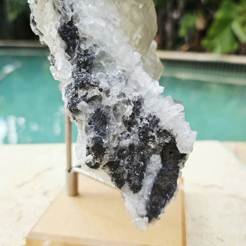 Dodecahedral Yellow Calcite On Quartz Specimen | Fujian Province