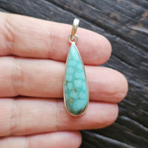 Unstabilised Turquoise Pendant | Energetic Flow