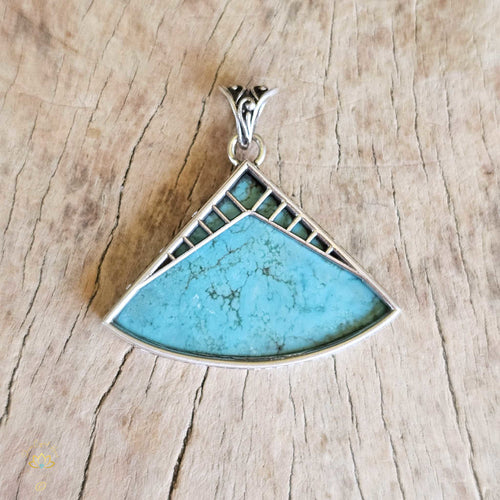 Unstabilised Turquoise Pendant | Spiritual Detox