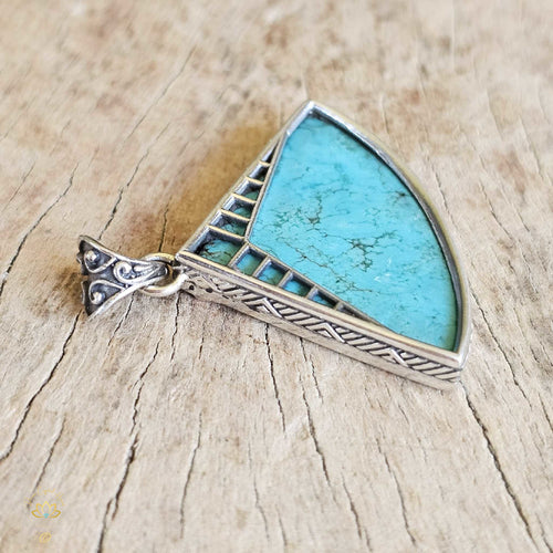 Unstabilised Turquoise Pendant | Spiritual Detox