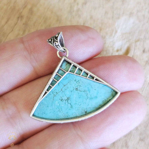 Unstabilised Turquoise Pendant | Spiritual Detox