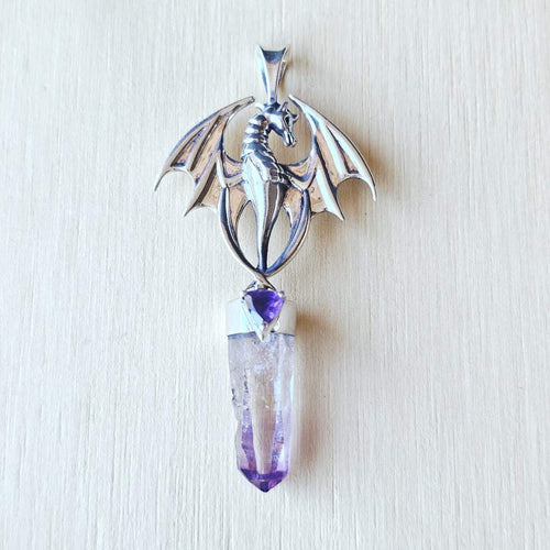 Vera Cruz Amethyst Dragon Pendant | Amethyst Guardian Of Fire