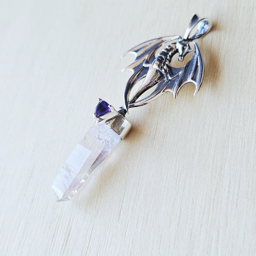 Vera Cruz Amethyst Dragon Pendant | Spiritual Compass