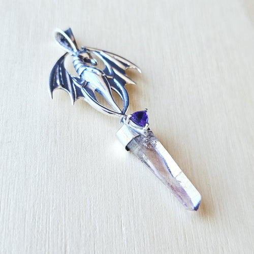 Vera Cruz Amethyst Dragon Pendant | Spiritual Compass