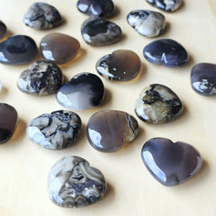 Volcanic Agate Hearts | Hidden Glow
