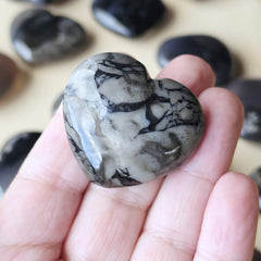 Volcanic Agate Hearts | Hidden Glow